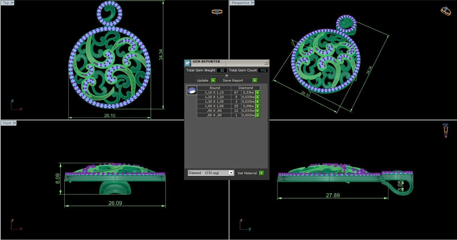 Pendant 618 3D print model_6