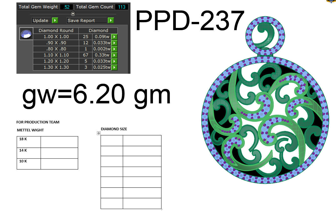 Pendant 618 3D print model_8