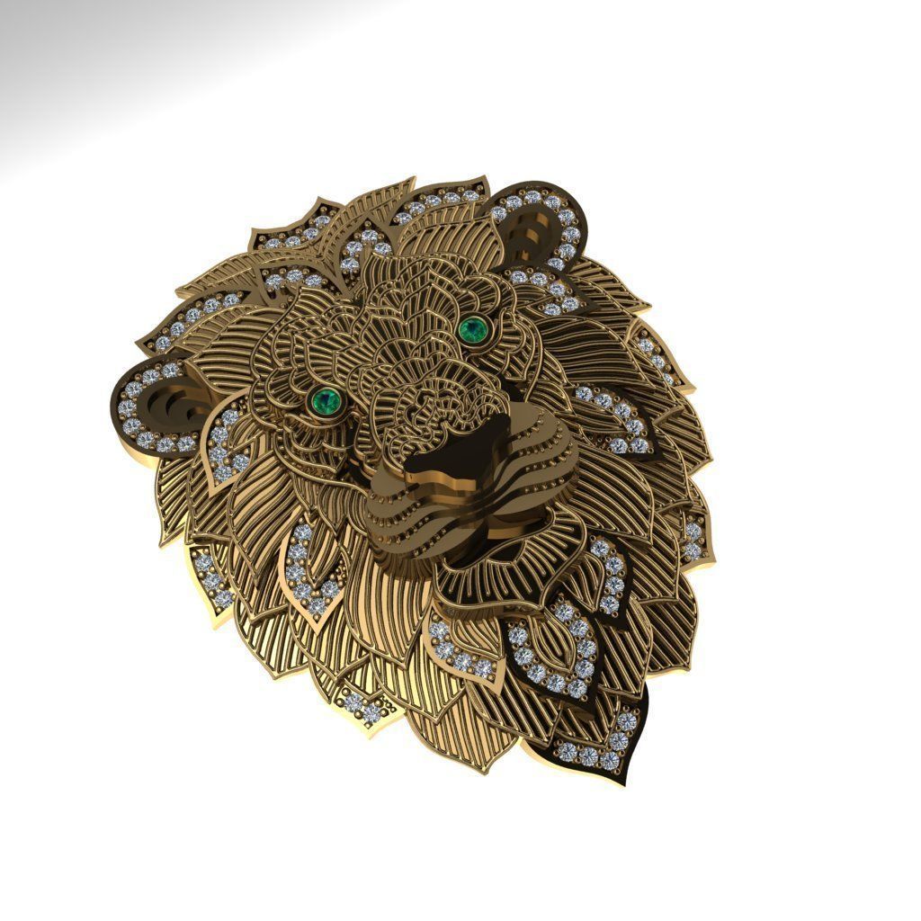 leon necklace 3D print model_1