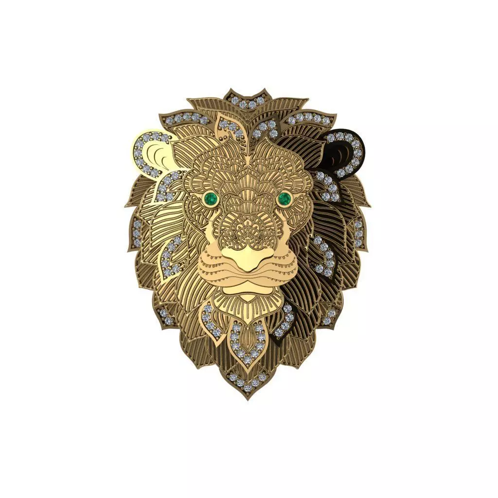 leon necklace 3D print model_0