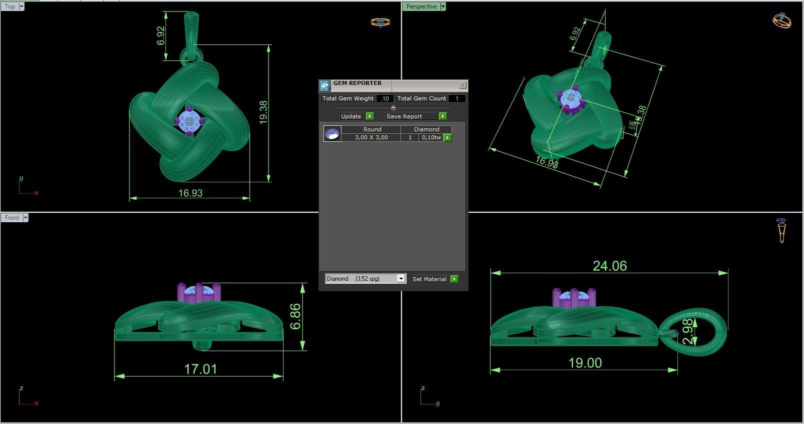 Pendant 601 3D print model_6