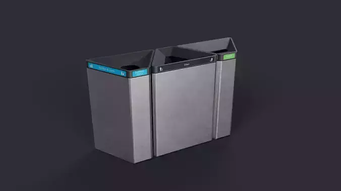 Street Trash Can 20 PBR Game Ready 