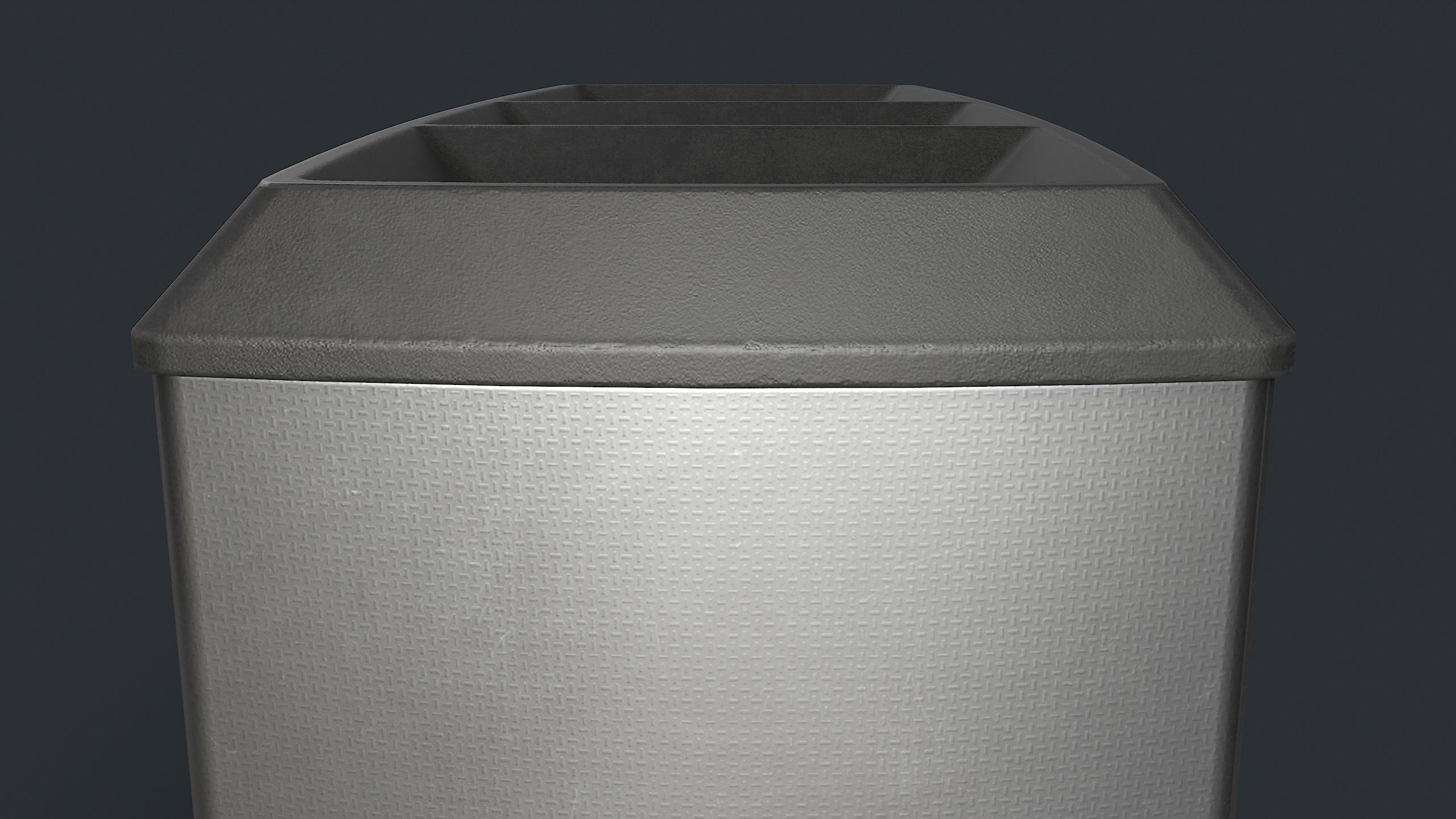 Street Trash Can 21 PBR Game Ready Low-poly 3D model_14