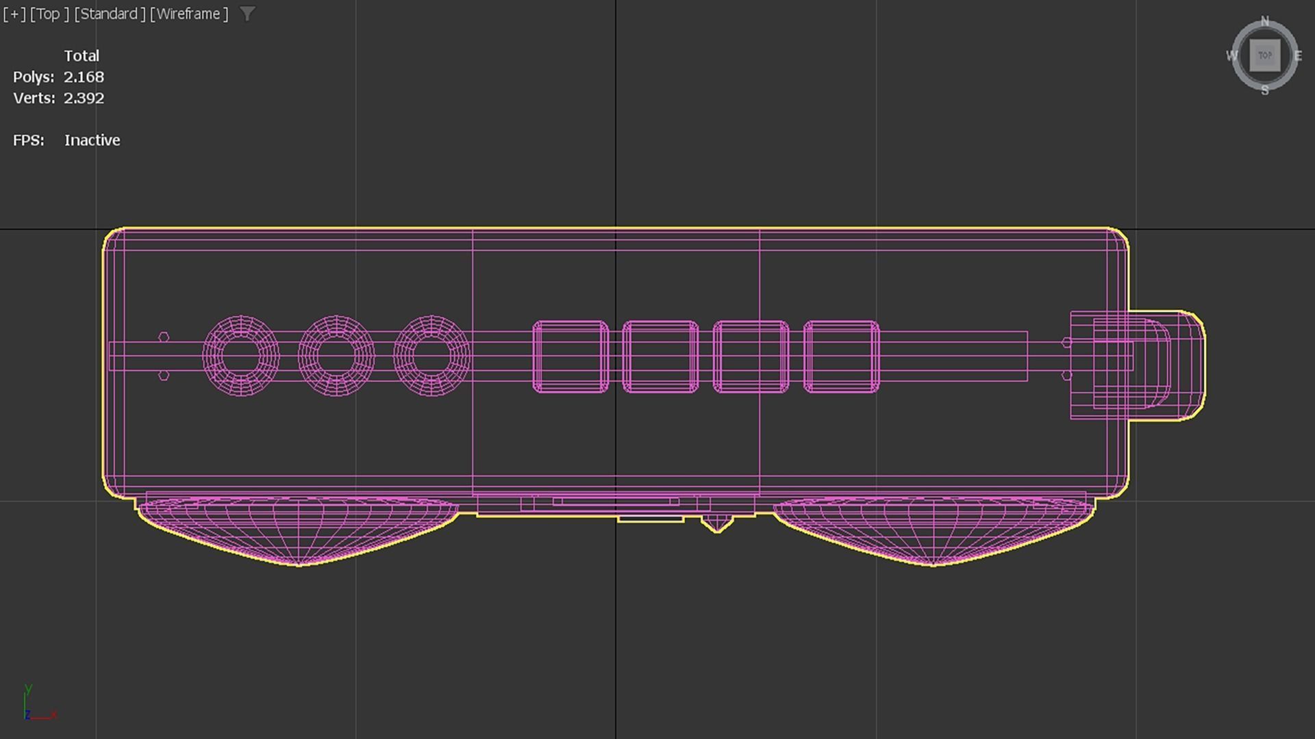 Synthwave Radio Low-poly 3D model_6