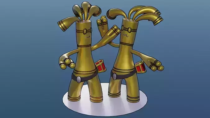 Pokemon Gholdengo and Shiny Version 3D model