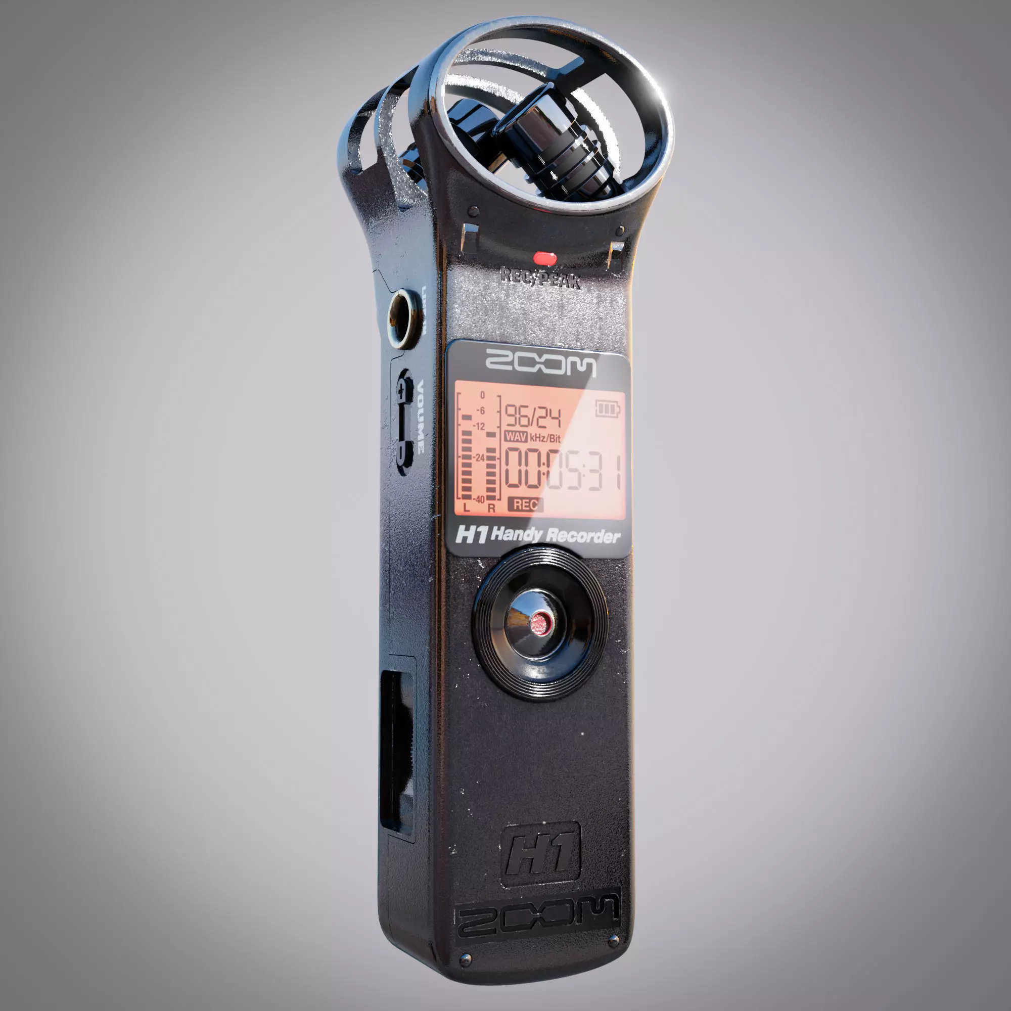 Zoom h1 Microphone - 2K Textures Low-poly 3D model