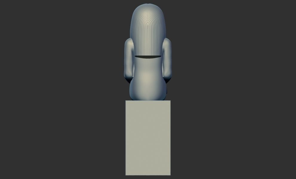 Statue of Lady Sennuwy Pharaoh 3d printable model 3D print model_4