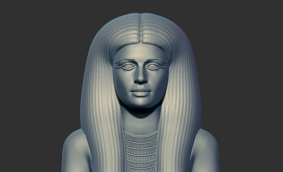 Statue of Lady Sennuwy Pharaoh 3d printable model 3D print model_2