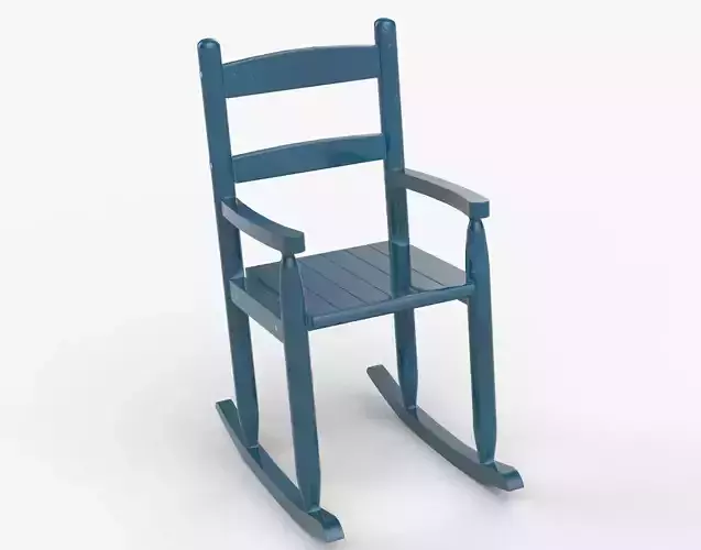 Chair No 9 Rocking Chair Cane Rocker Shiny Plastic Version 3D model