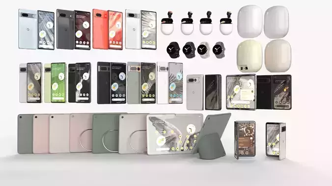 all google products phones tablets buds watch all colors