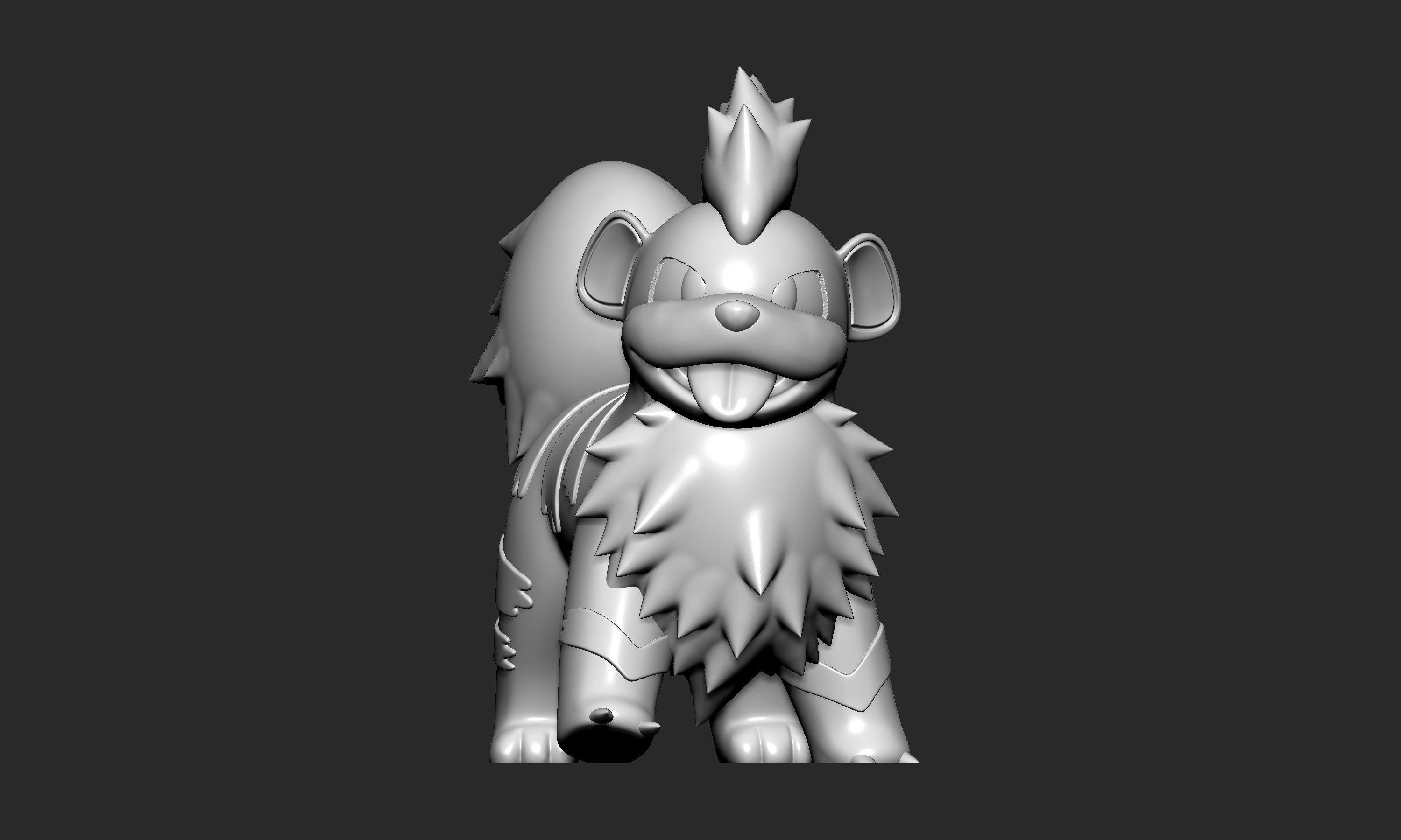 Pokemon - Growlithe  with 2 poses 3D print model_3