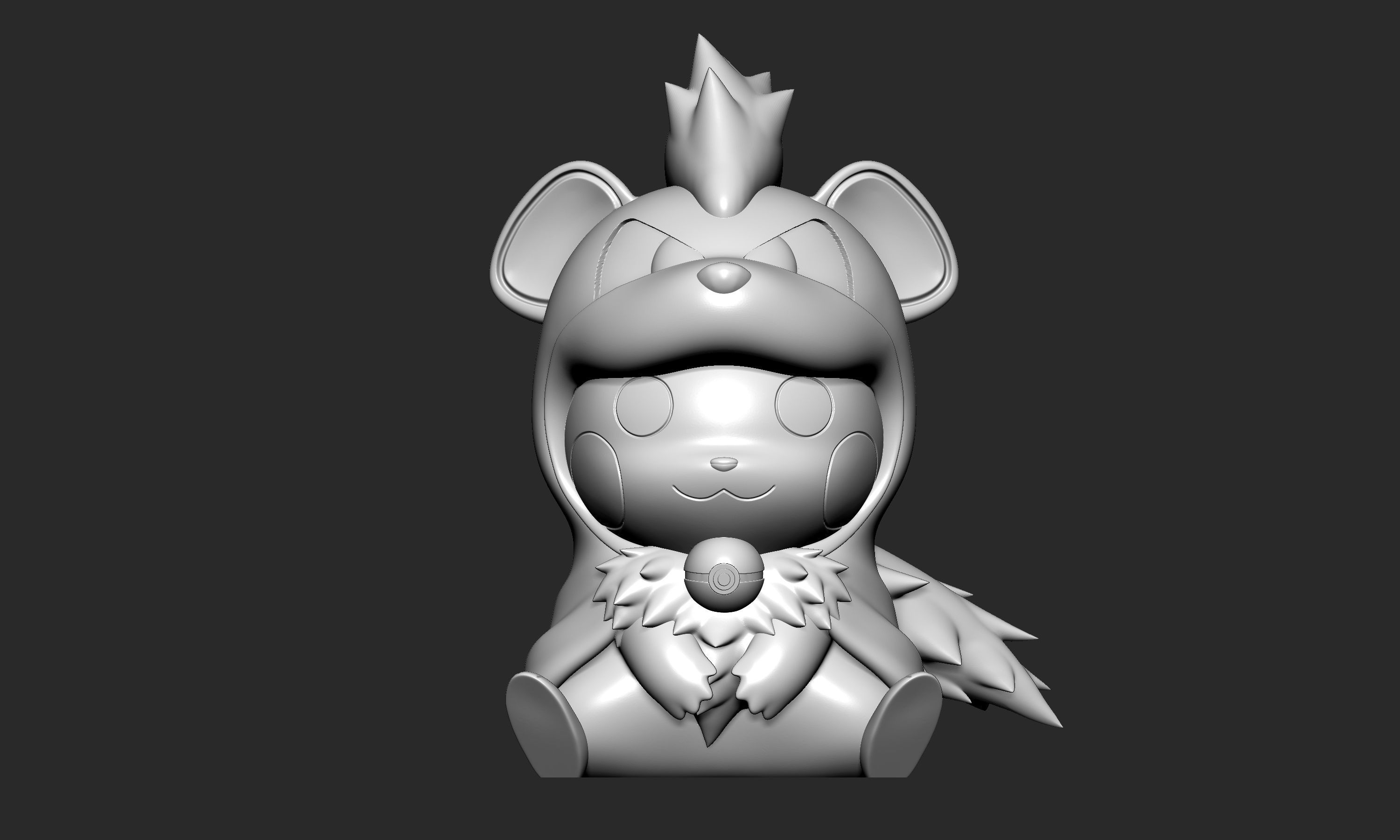 Pokemon - Pikachu Growlithe Cosplay 3D print model_2