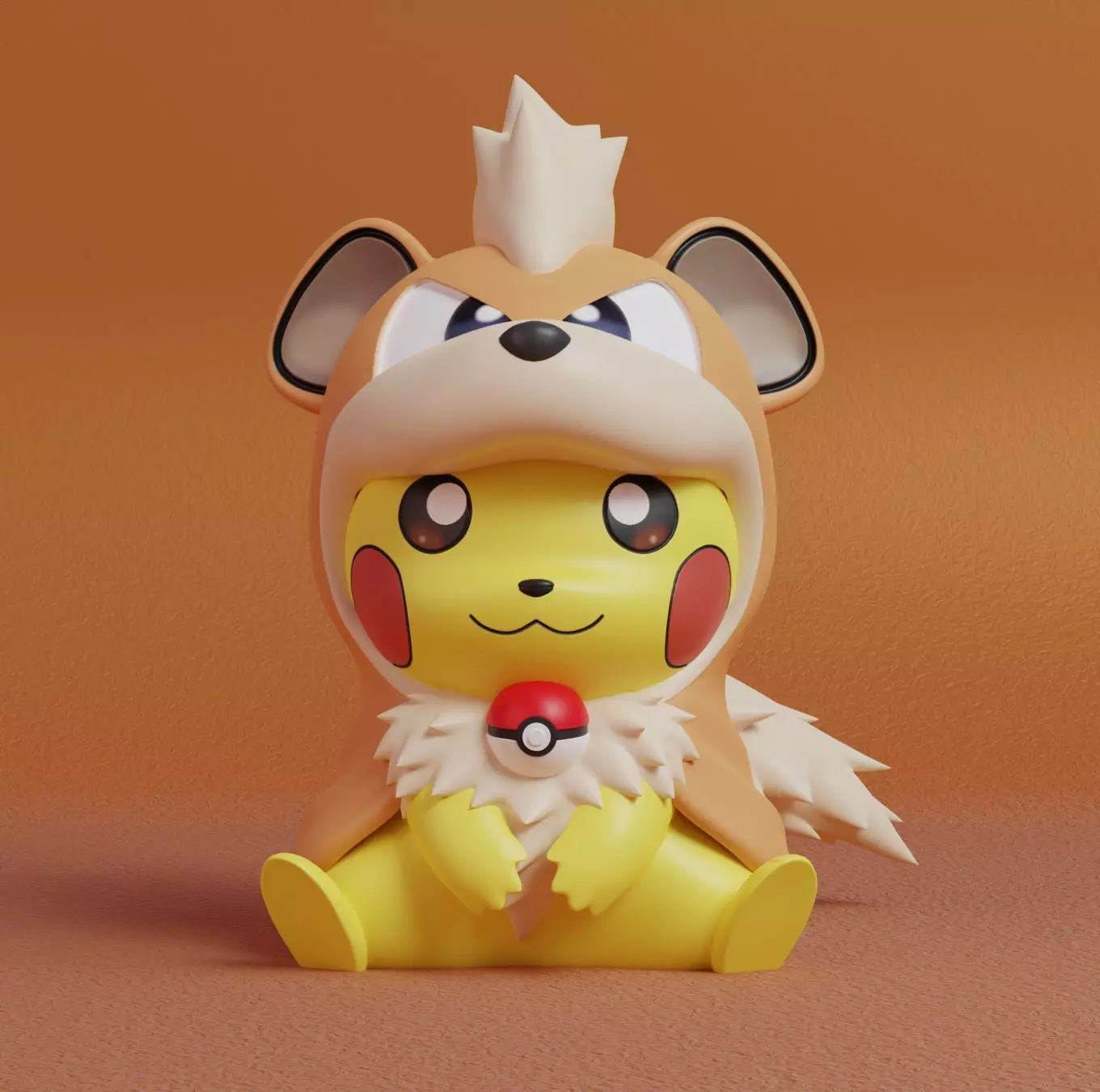 Pokemon - Pikachu Growlithe Cosplay 3D print model_0