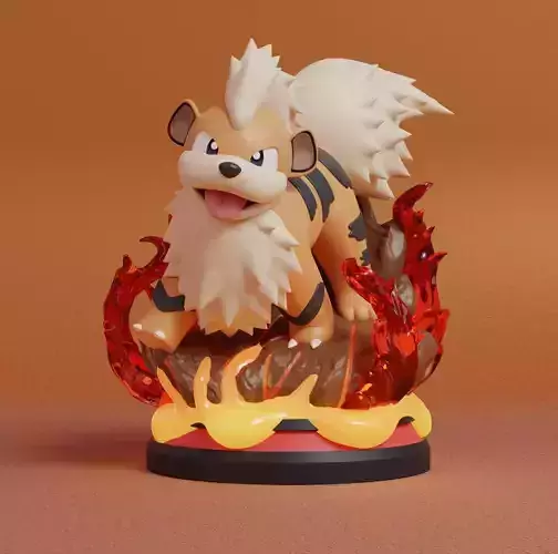 Pokemon - Growlithe Figure  3D print model