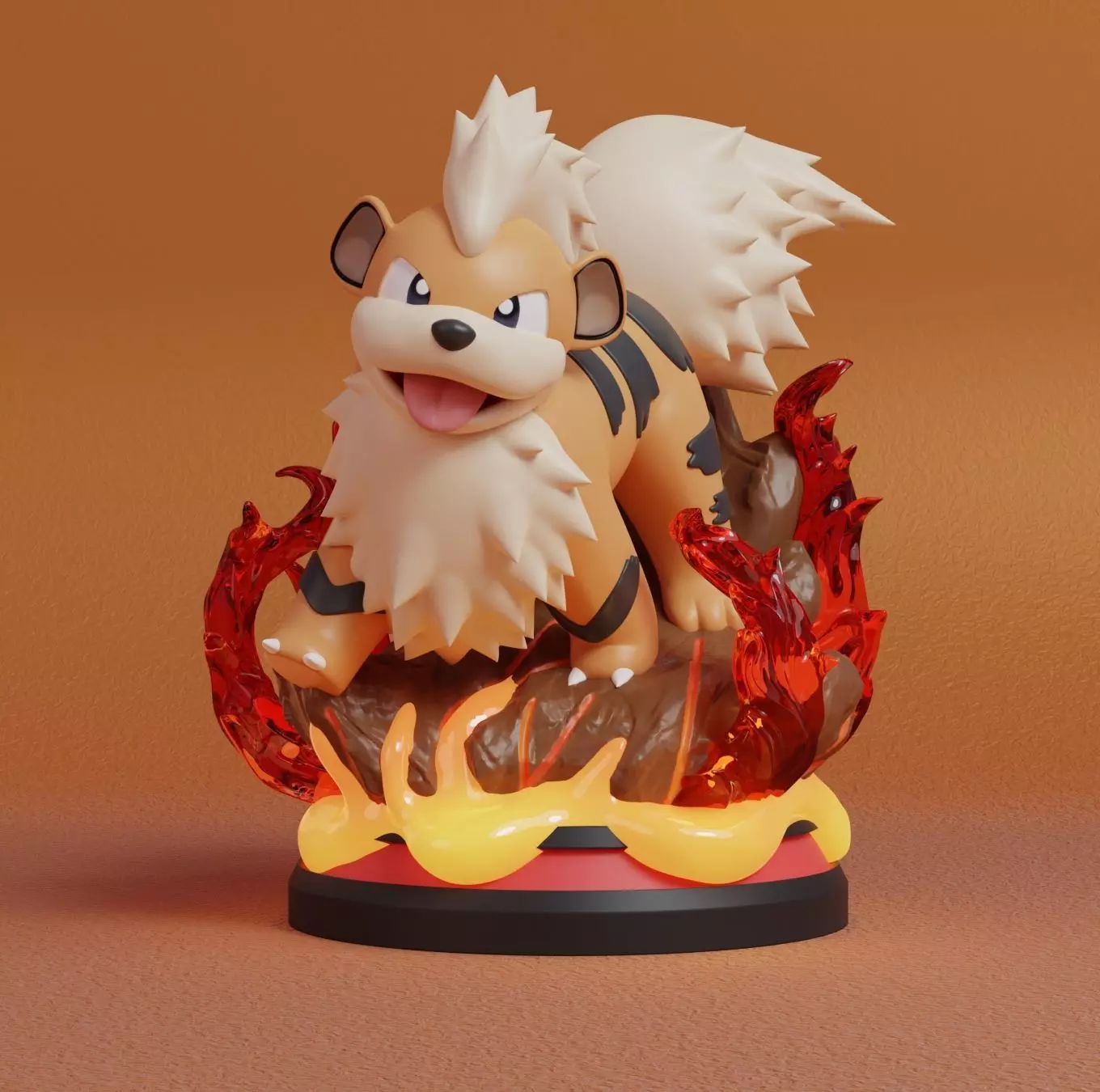 Pokemon - Growlithe Figure  3D print model_0