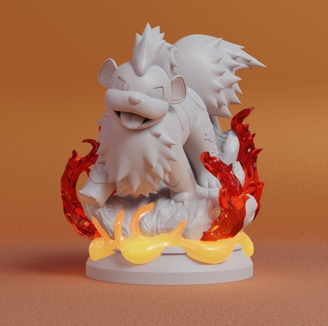 Pokemon - Growlithe Figure  3D print model_1