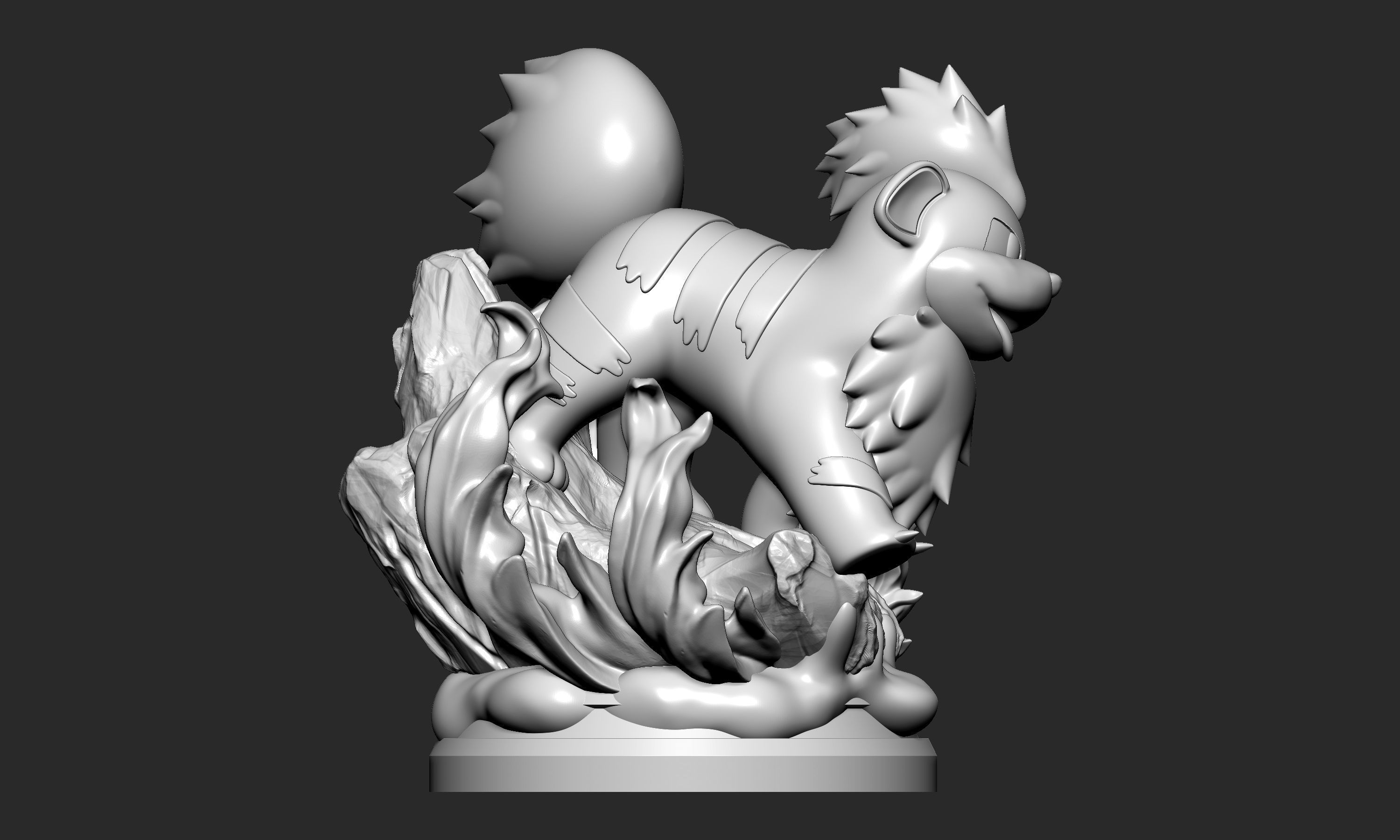 Pokemon - Growlithe Figure  3D print model_12