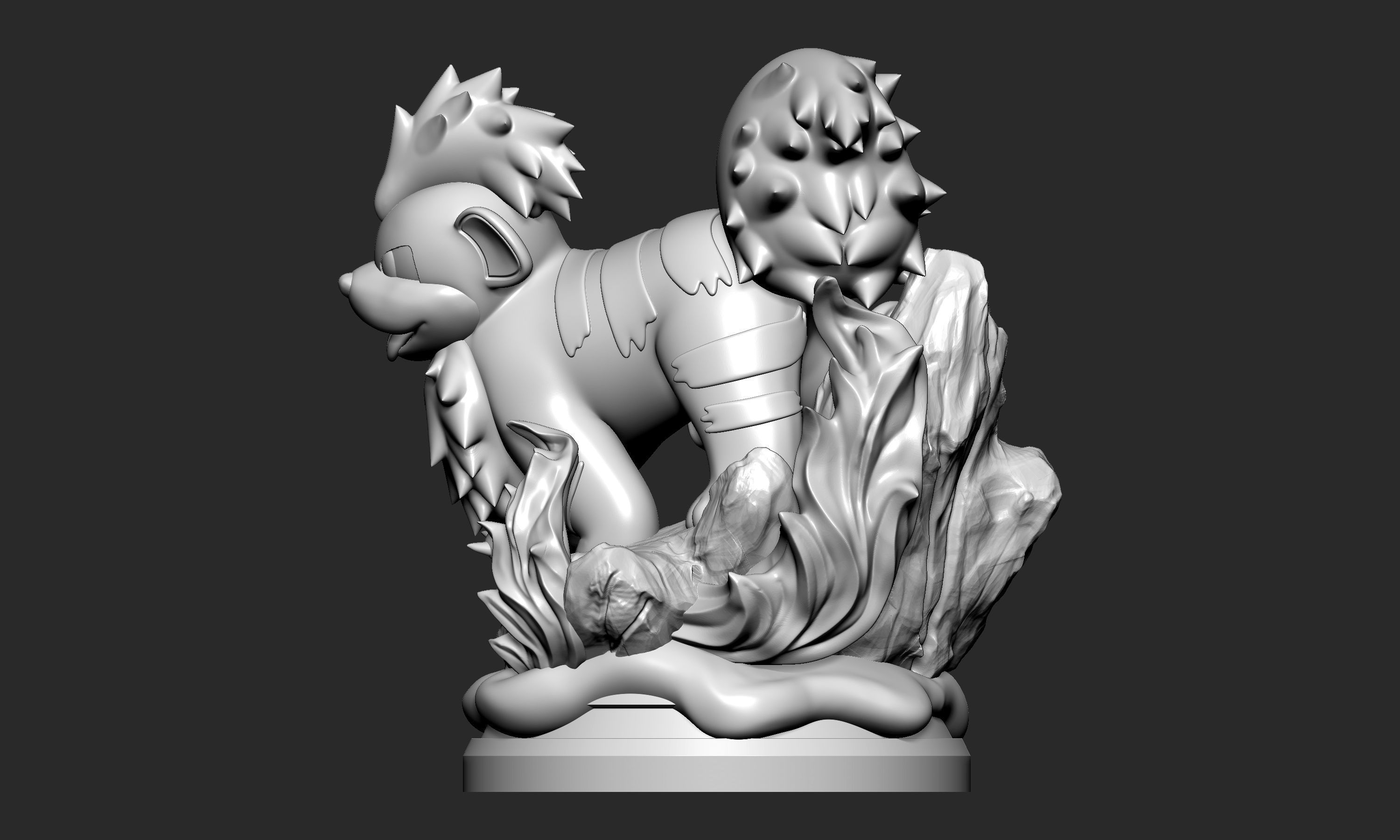 Pokemon - Growlithe Figure  3D print model_8