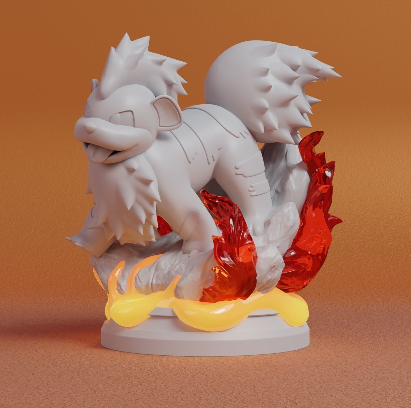 Pokemon - Growlithe Figure  3D print model_5
