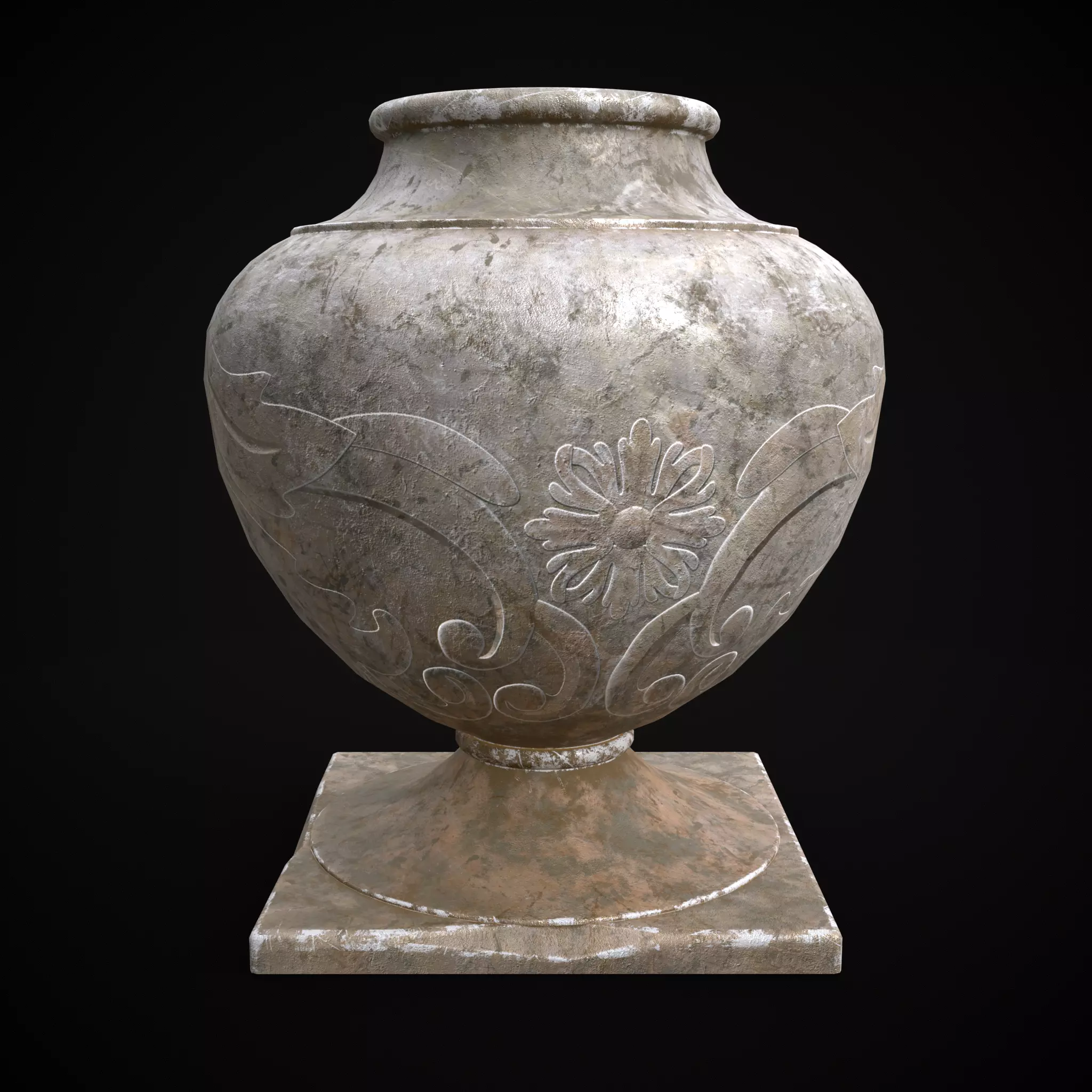 Garden Planter Variation Two Low-poly 3D model_0