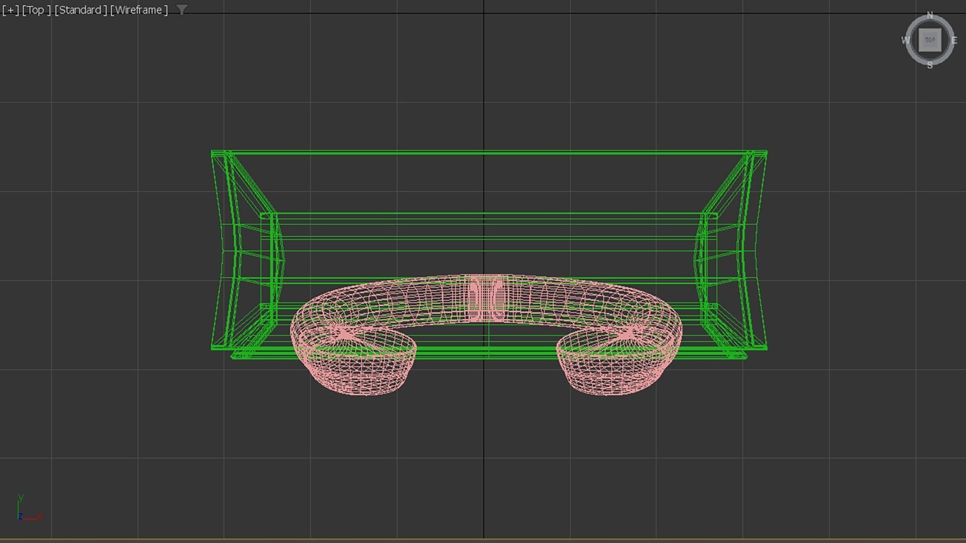 Blue Bag Low-poly 3D model_7