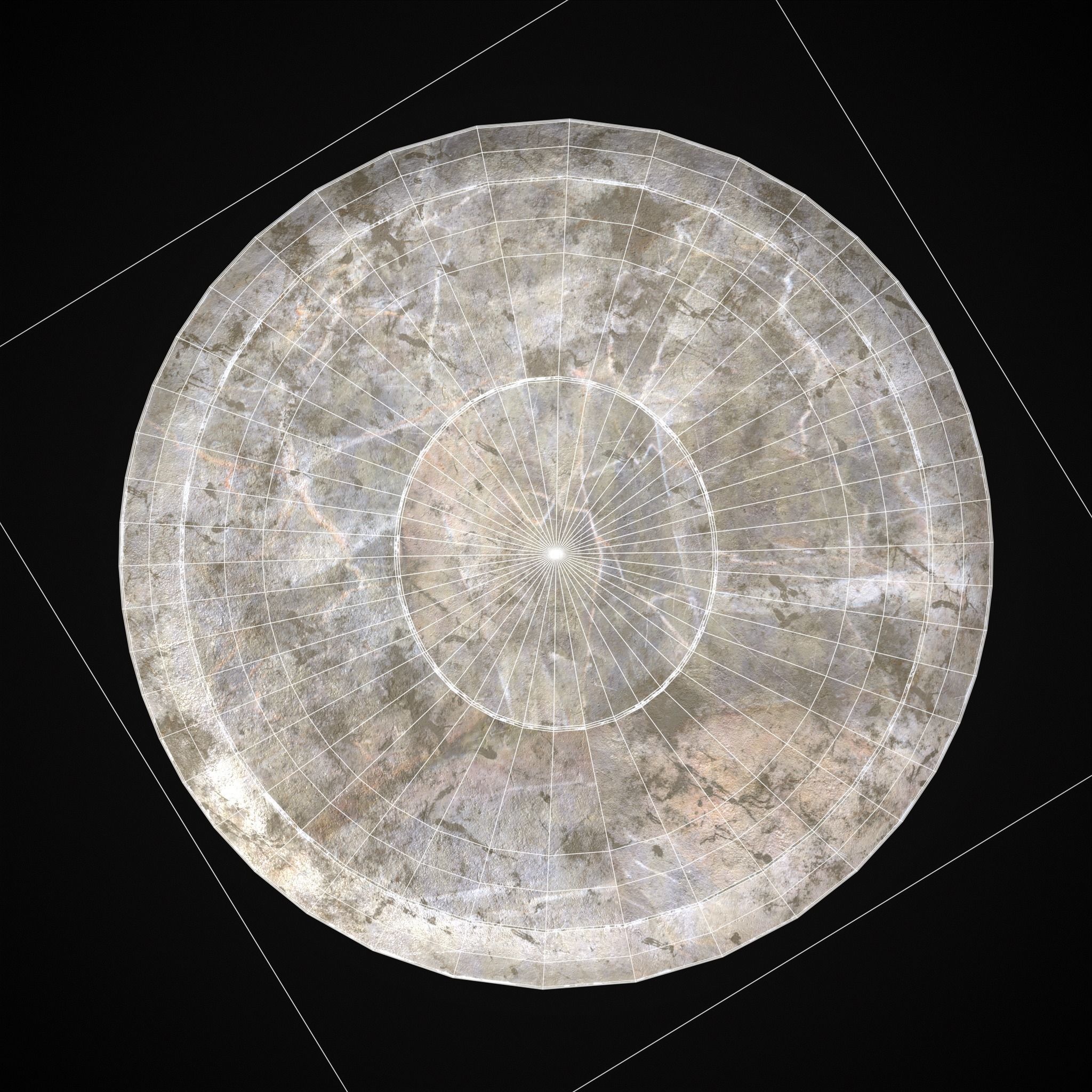 Garden Planter Variation Four Low-poly 3D model_6