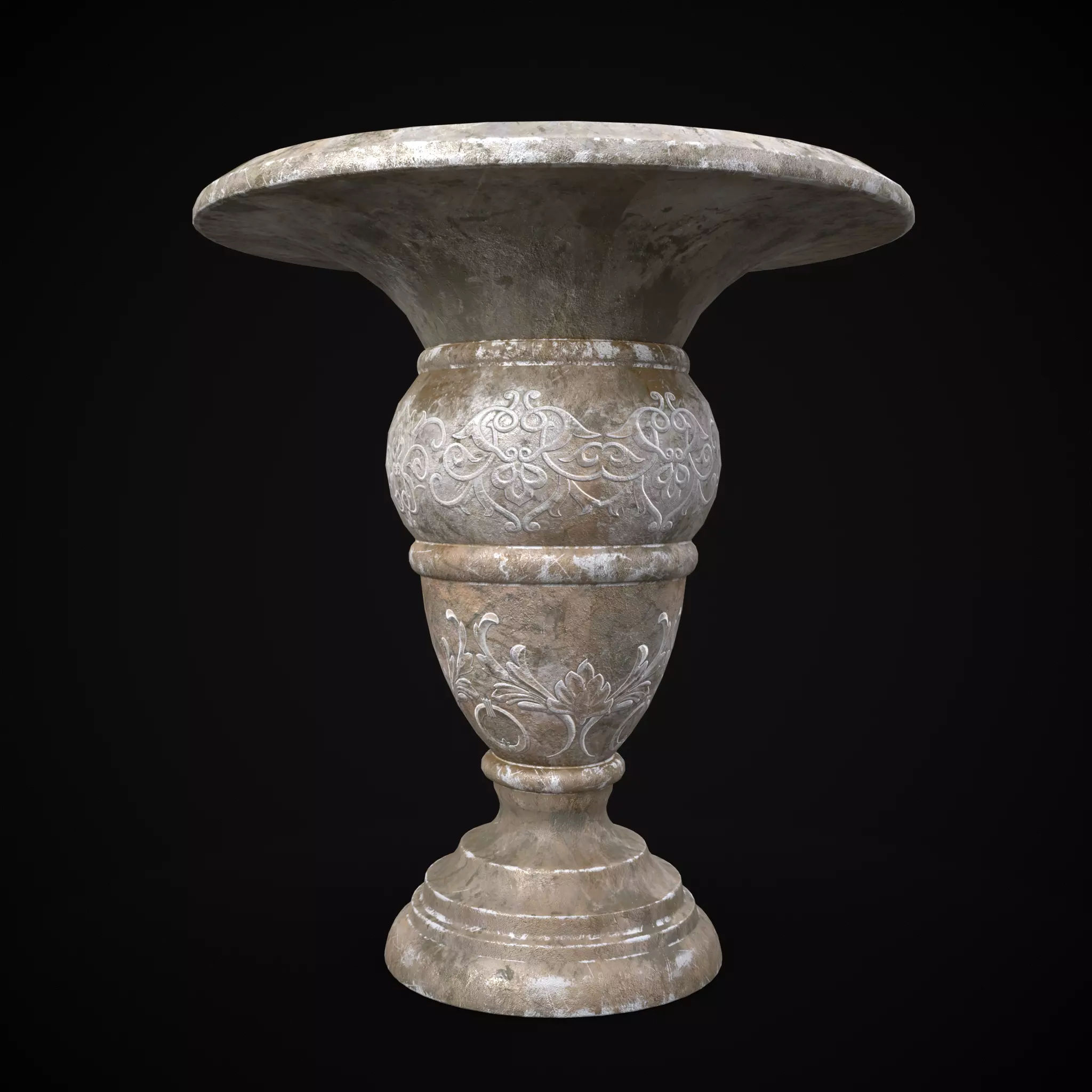 Garden Planter Variation Four Low-poly 3D model_0