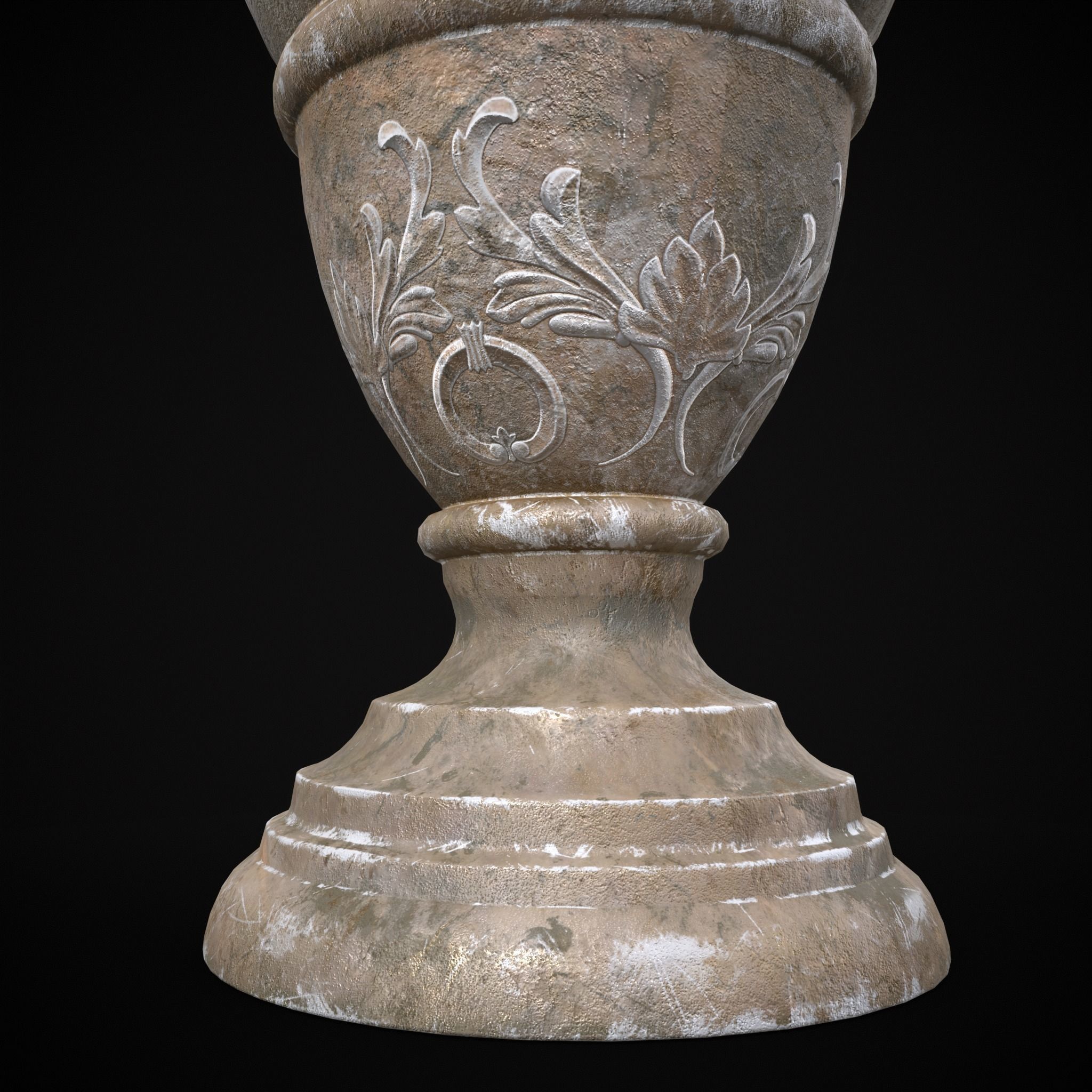 Garden Planter Variation Four Low-poly 3D model_9