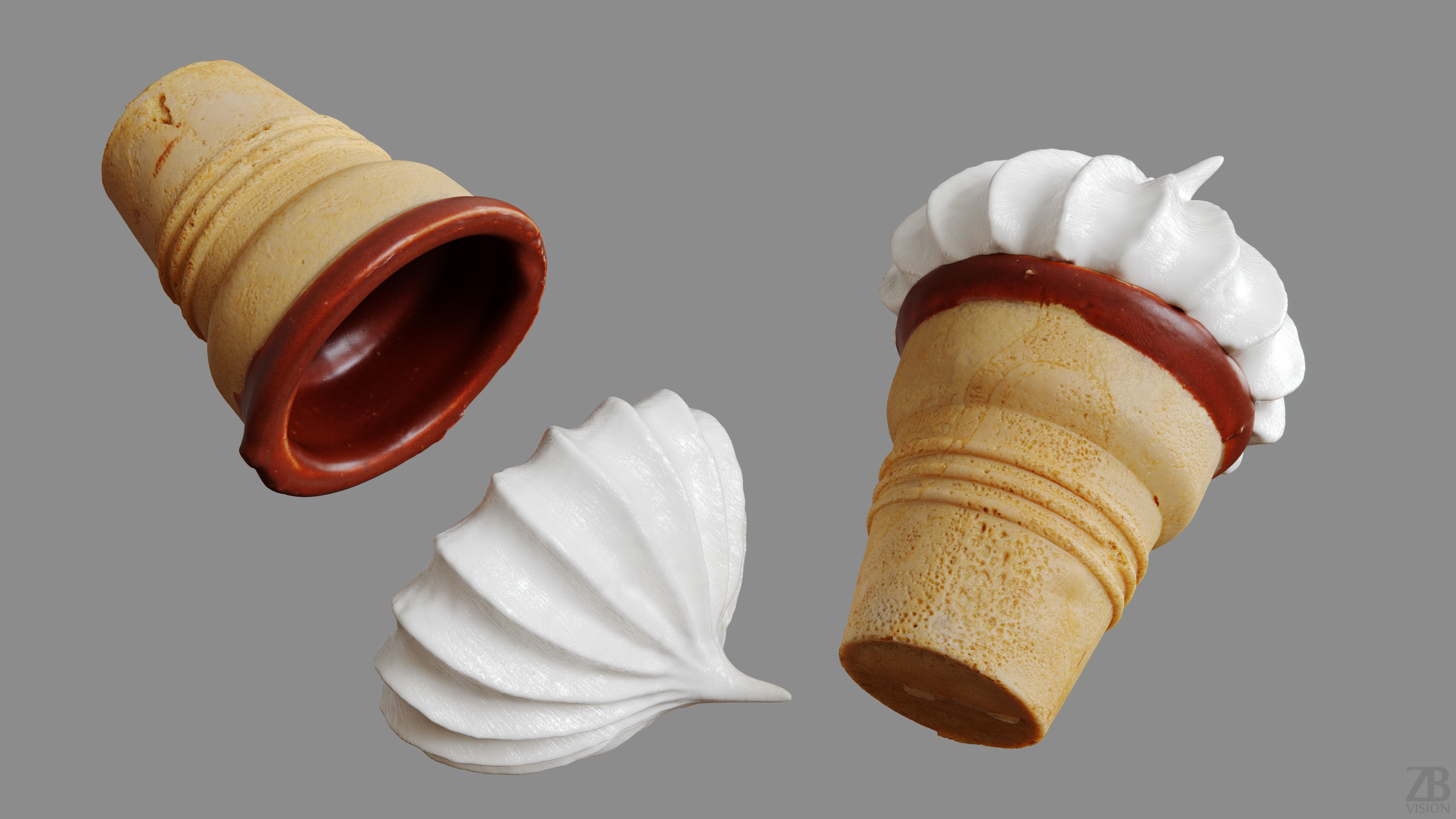 Ice Cream Cone 3D model_9