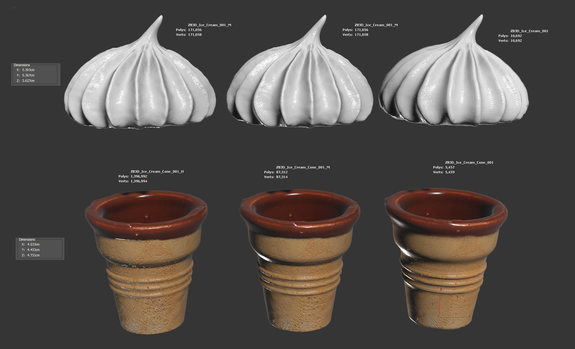 Ice Cream Cone 3D model_5