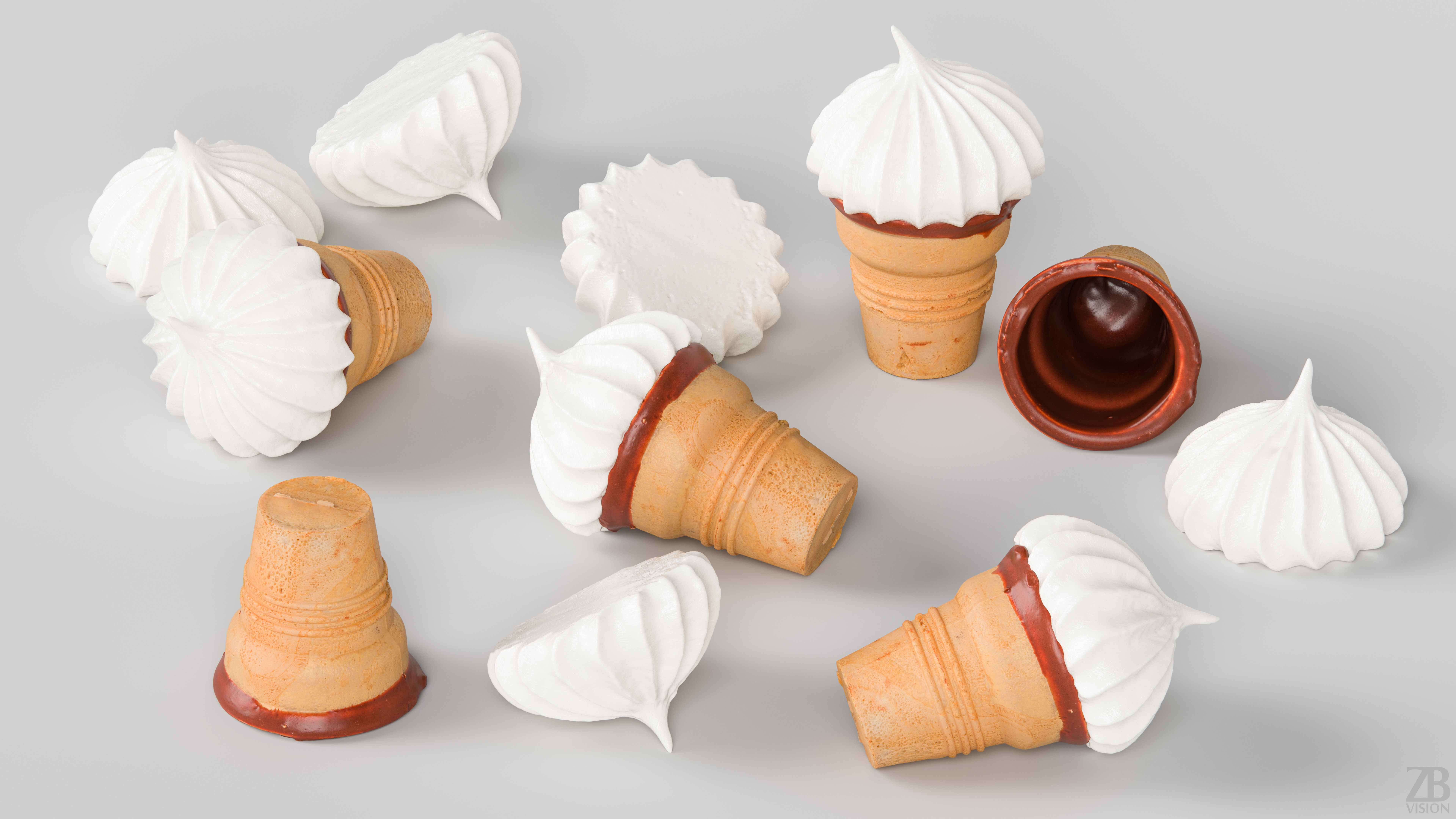 Ice Cream Cone 3D model_2