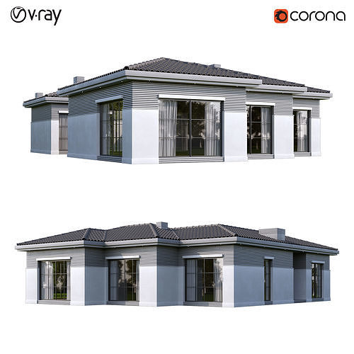 Classic Villa 1 3D model 2