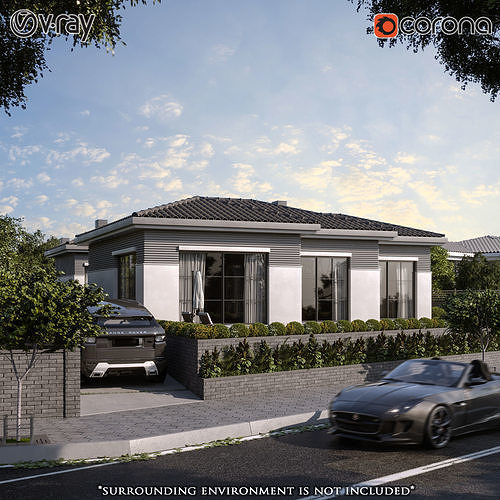 Classic Villa 1 3D model 4