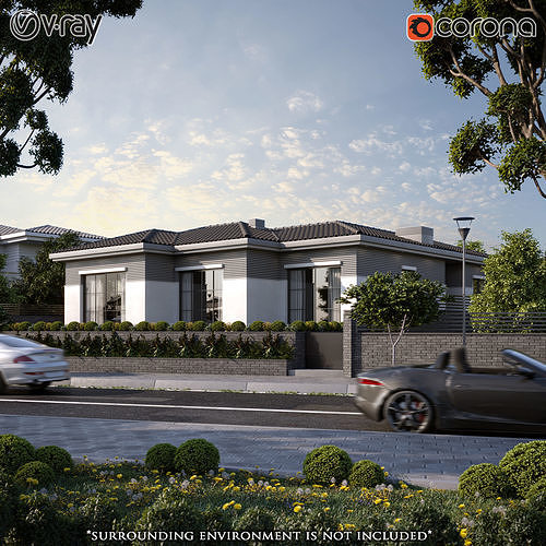 Classic Villa 1 3D model 3