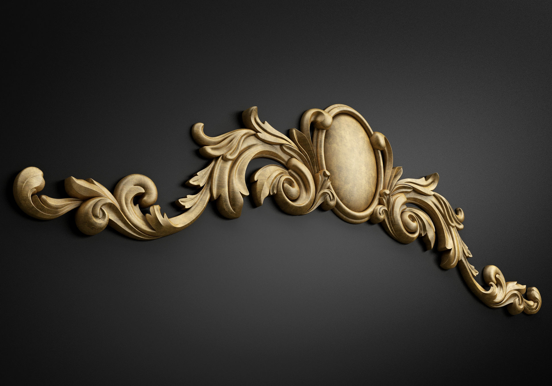 Carved decor 3D model_1