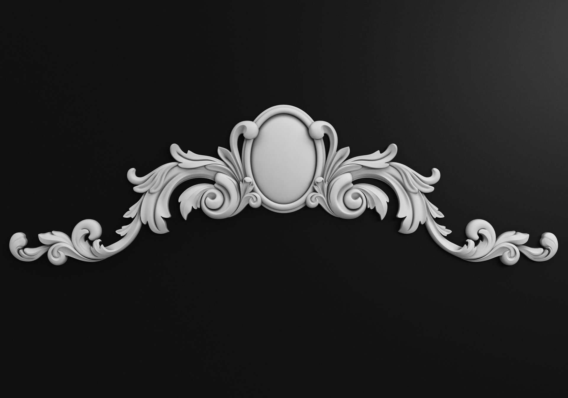 Carved decor 3D model_4