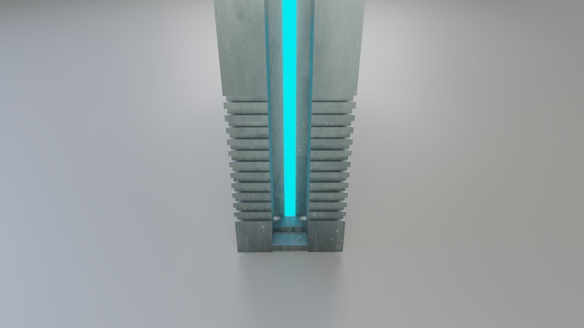 FUTURISTIC SCI-FI LOW GATE FULLY RIGGED AND ANIMATED Game Ready Low-poly 3D model_6