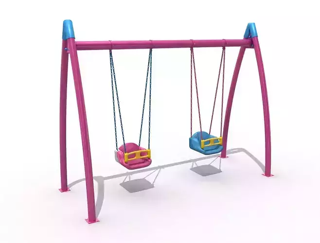 Kids Game Play Equipment 003 Metal Kid Swing