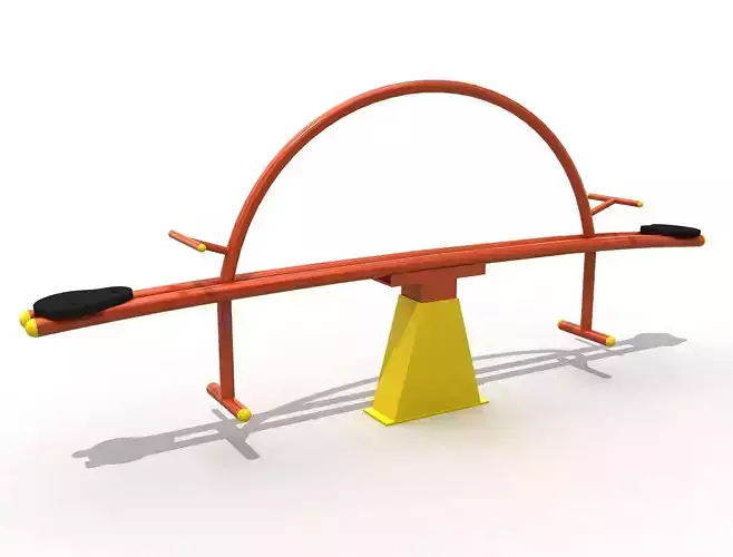 Kids Game Play Equipment 002 Metal Seesaw