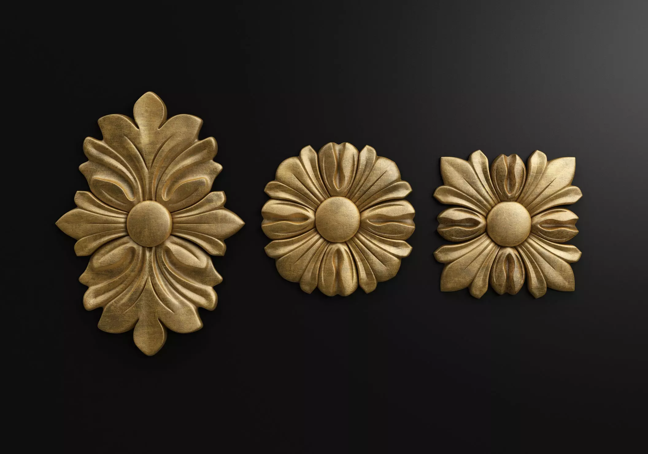 Carved rosette 3D model_0