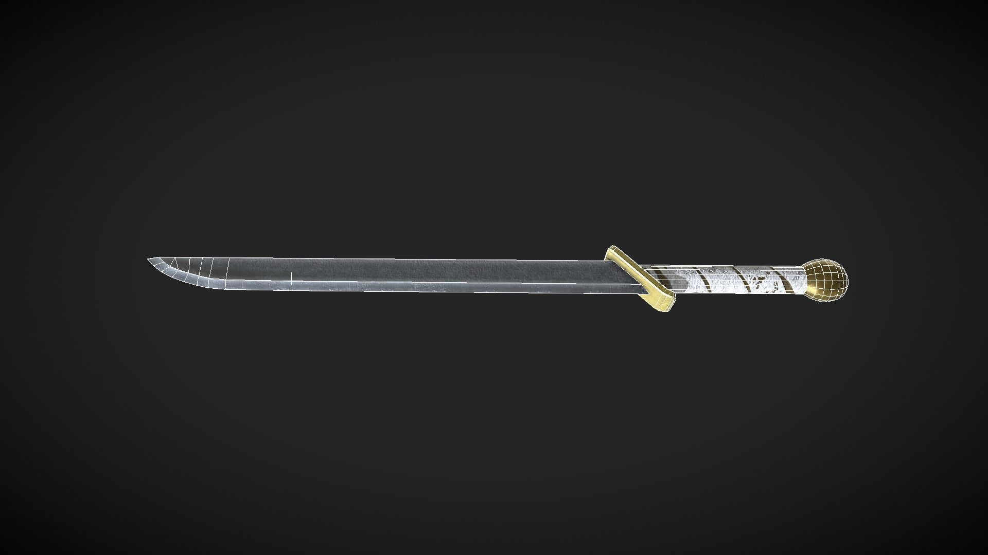 Sword Low-poly 3D model_1