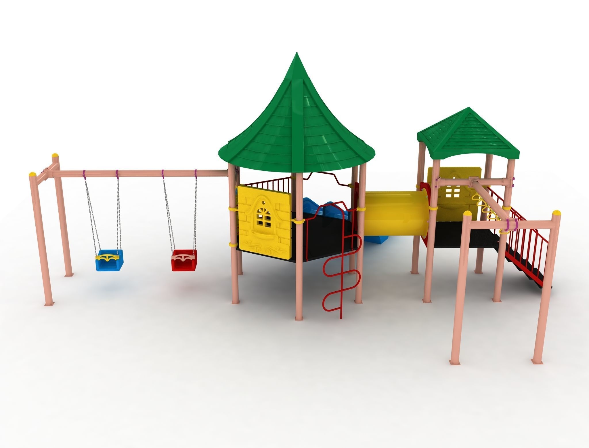 Hexagon Metal Playground 060 3D model_1