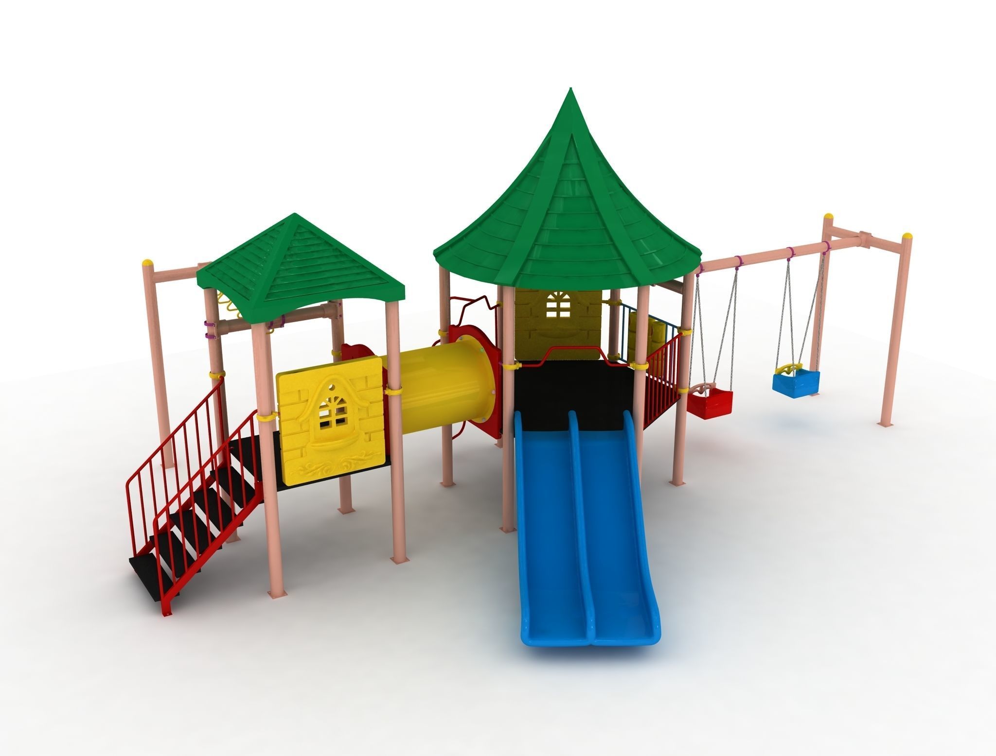 Hexagon Metal Playground 060 3D model_4