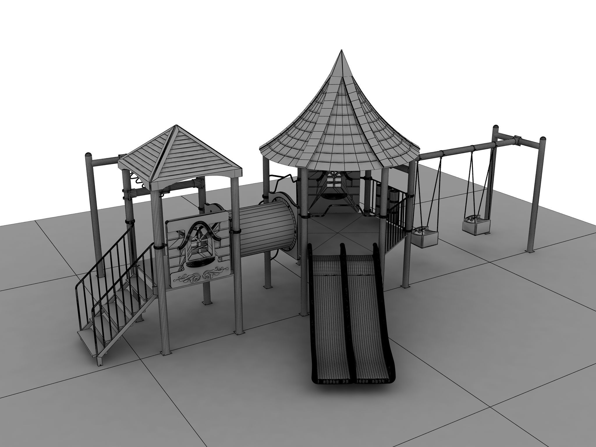 Hexagon Metal Playground 060 3D model_5