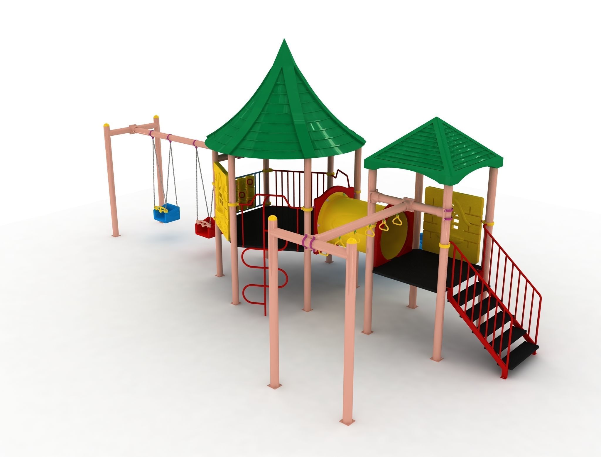 Hexagon Metal Playground 060 3D model_2