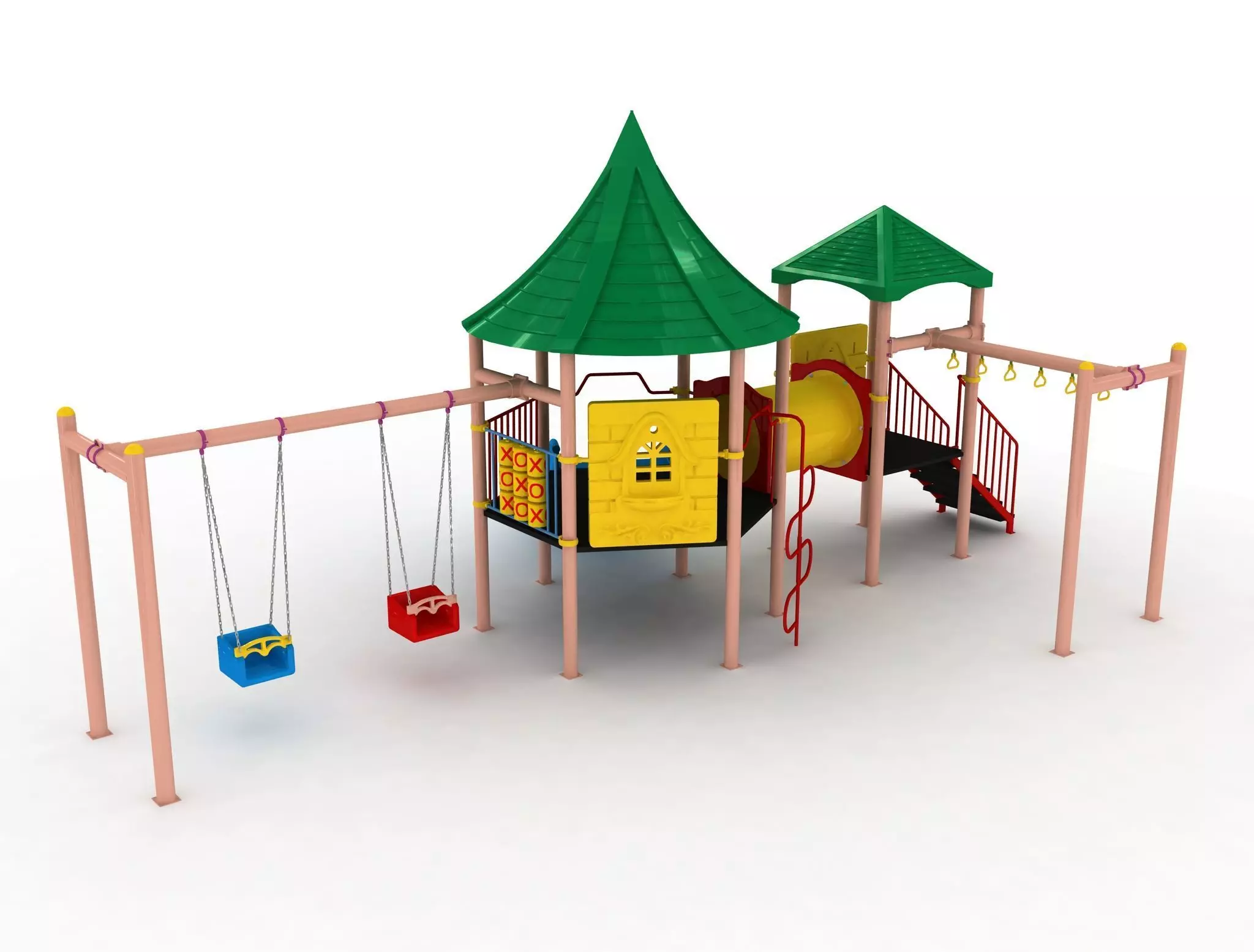 Hexagon Metal Playground 060 3D model_0