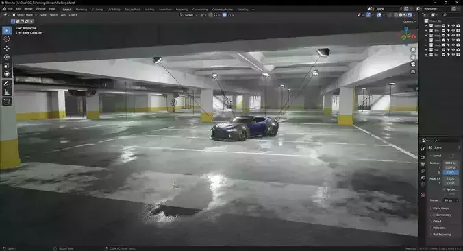 Parking Theme Environment  3D model