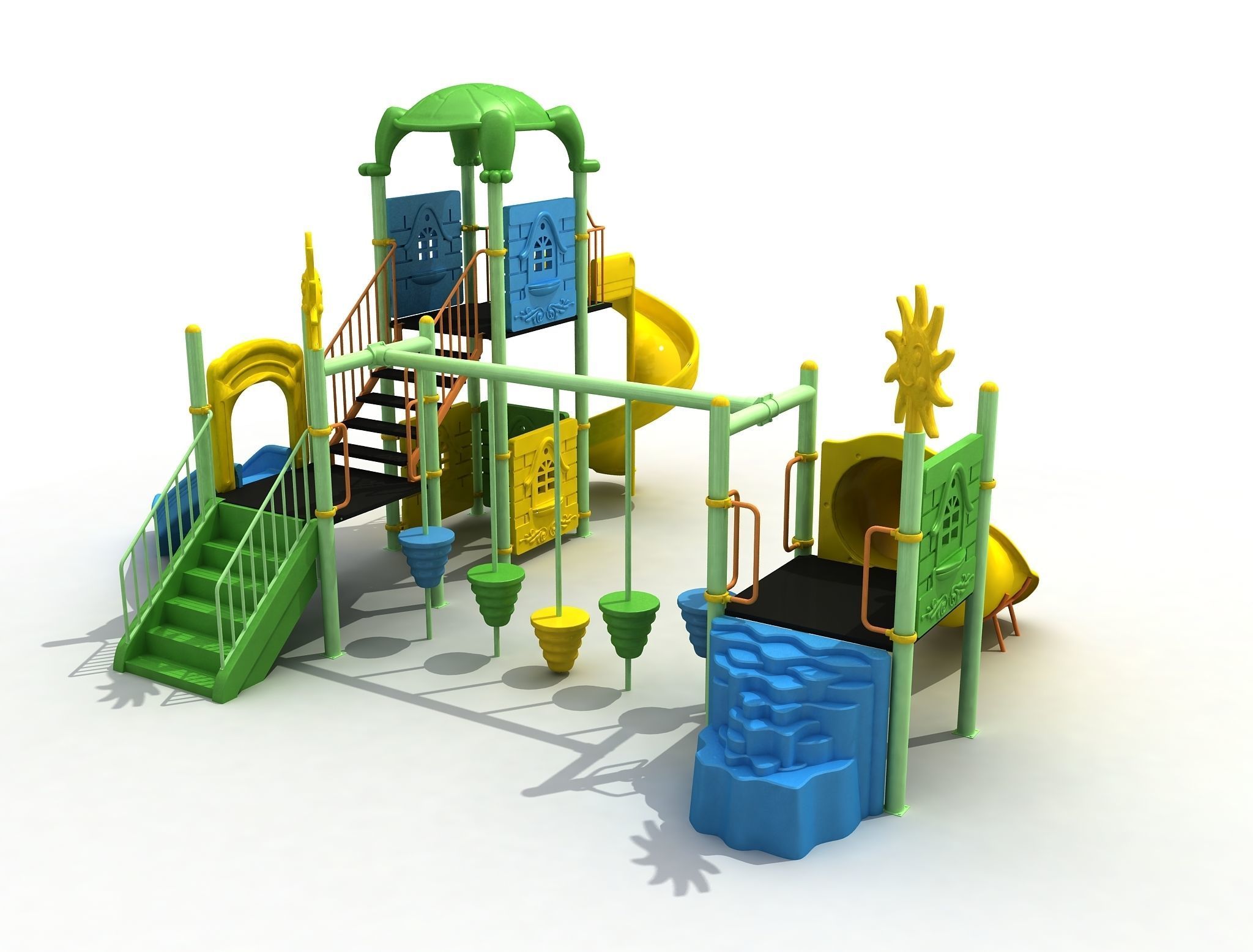 3D Metal Turtle Playpen 050 3D model_2