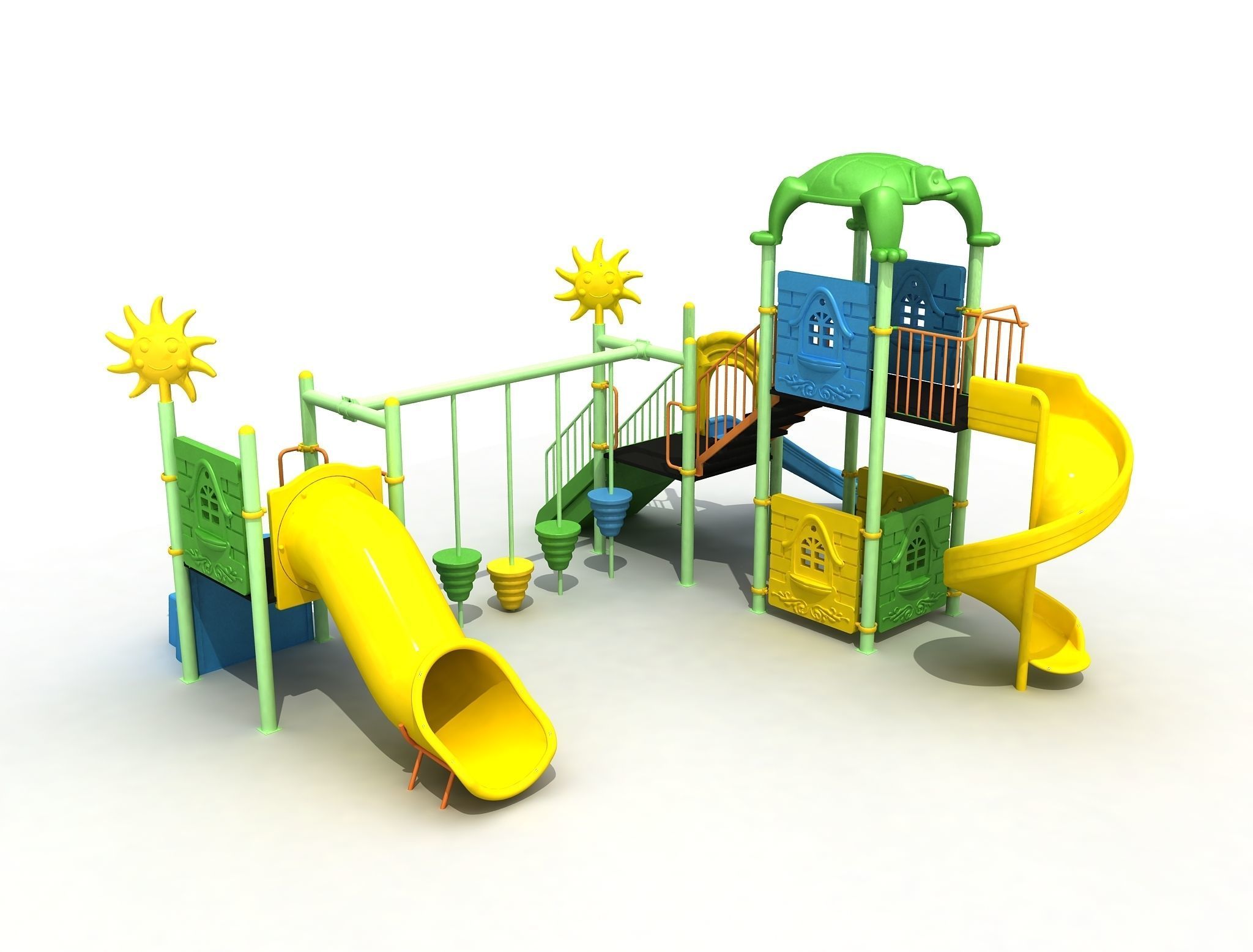 3D Metal Turtle Playpen 050 3D model_4