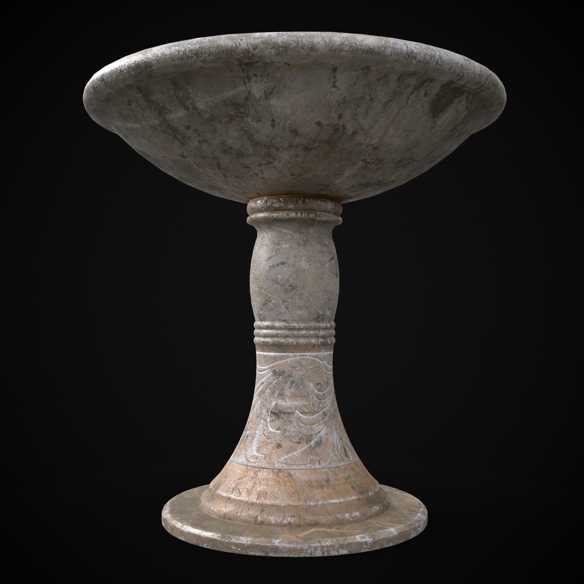 Garden Planter Variation Five Low-poly 3D model_7